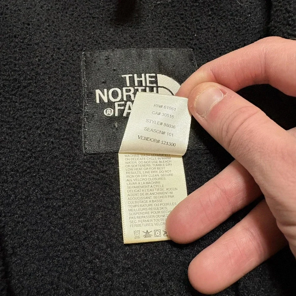 Vtg The North Face‎ Denali Fleece Jacket Mens XL Black Racing McDonalds USA 90s